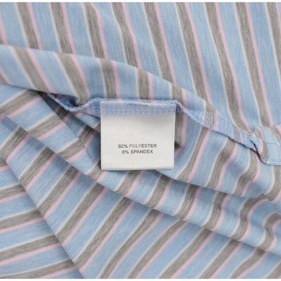 Peter Millar Blue and Pink Striped Polo Shirt - Picture 7 of 8